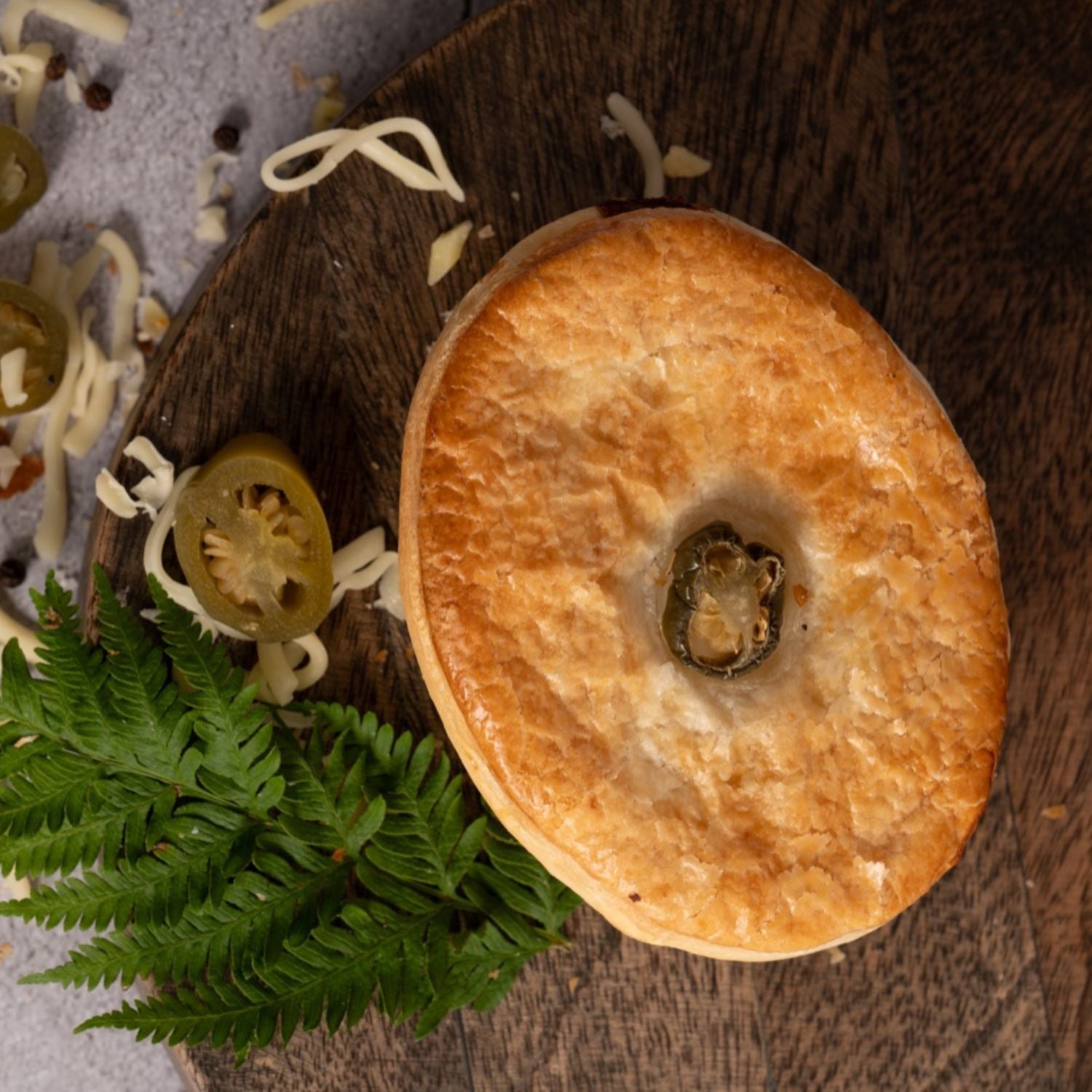 Gluten-Free Braised Beef with Jalapeño & Mozzarella Pie